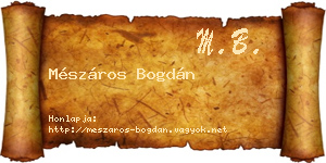 Mészáros Bogdán névjegykártya